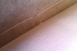 interlocking stitch used in interlined curtains