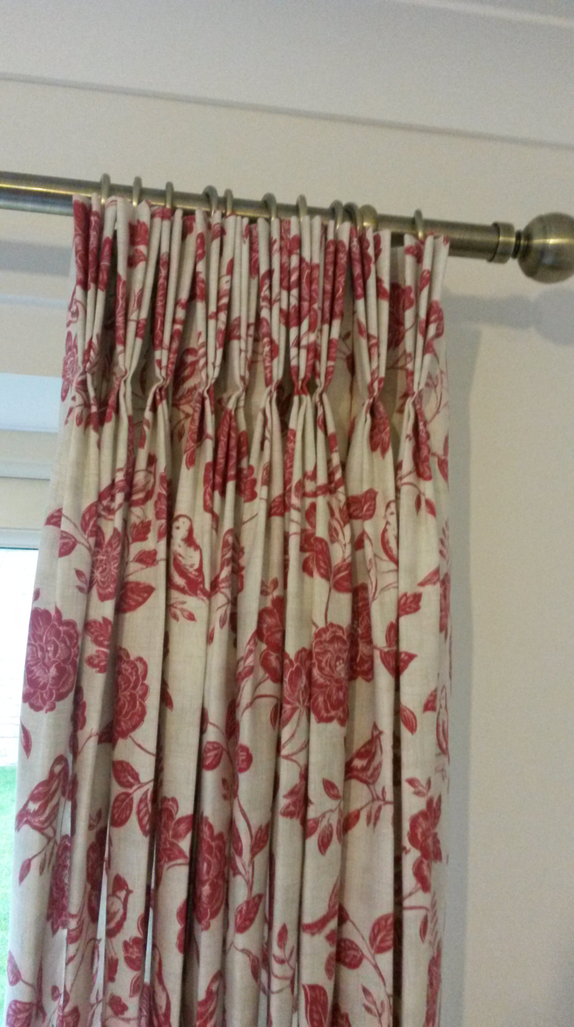 Triple / pinch pleat lined curtains, made to measure - Winchcombe
