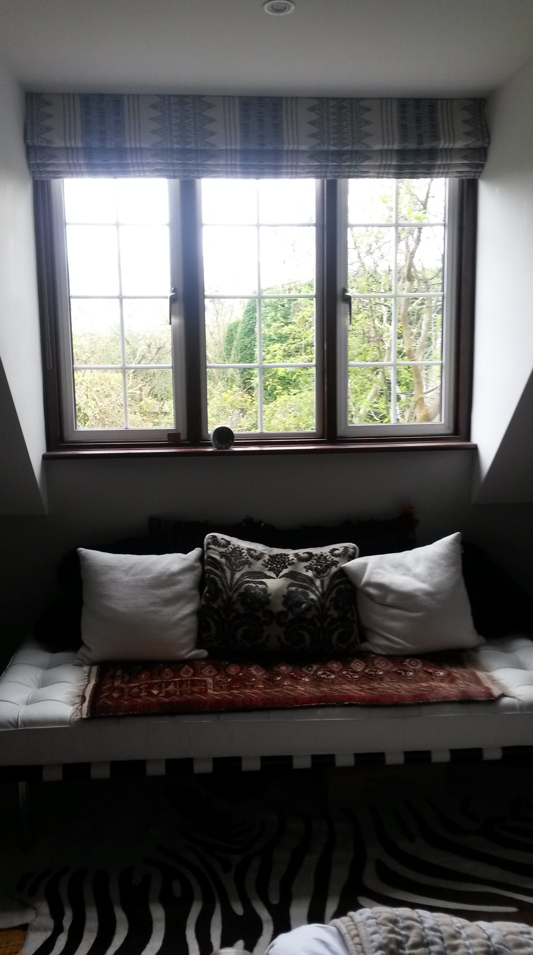 Mulberry Stitchwork made to measure roman blind - Oxford