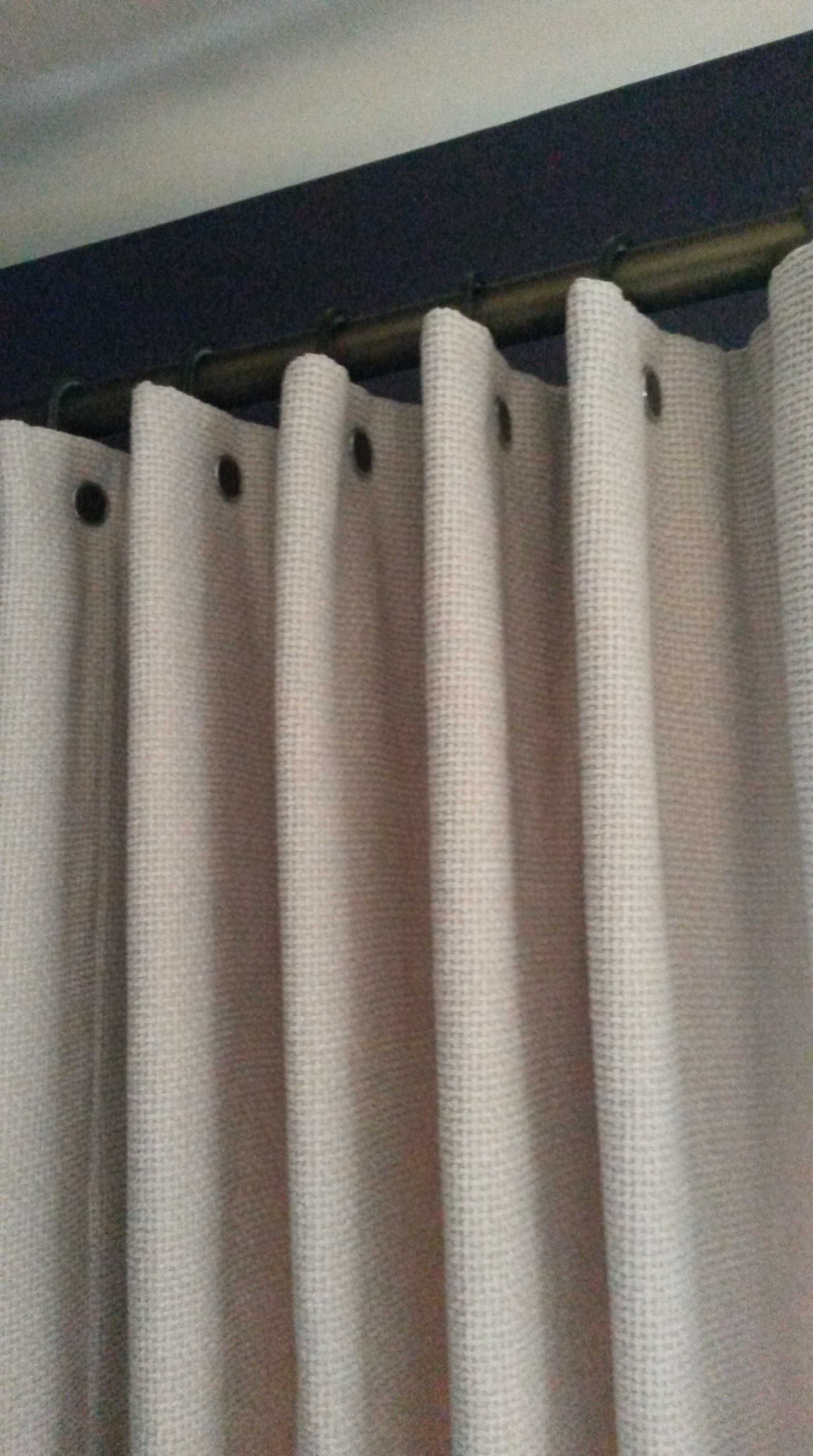 Walcot House pleating rings and rivets used on interlined curtains - Oxford