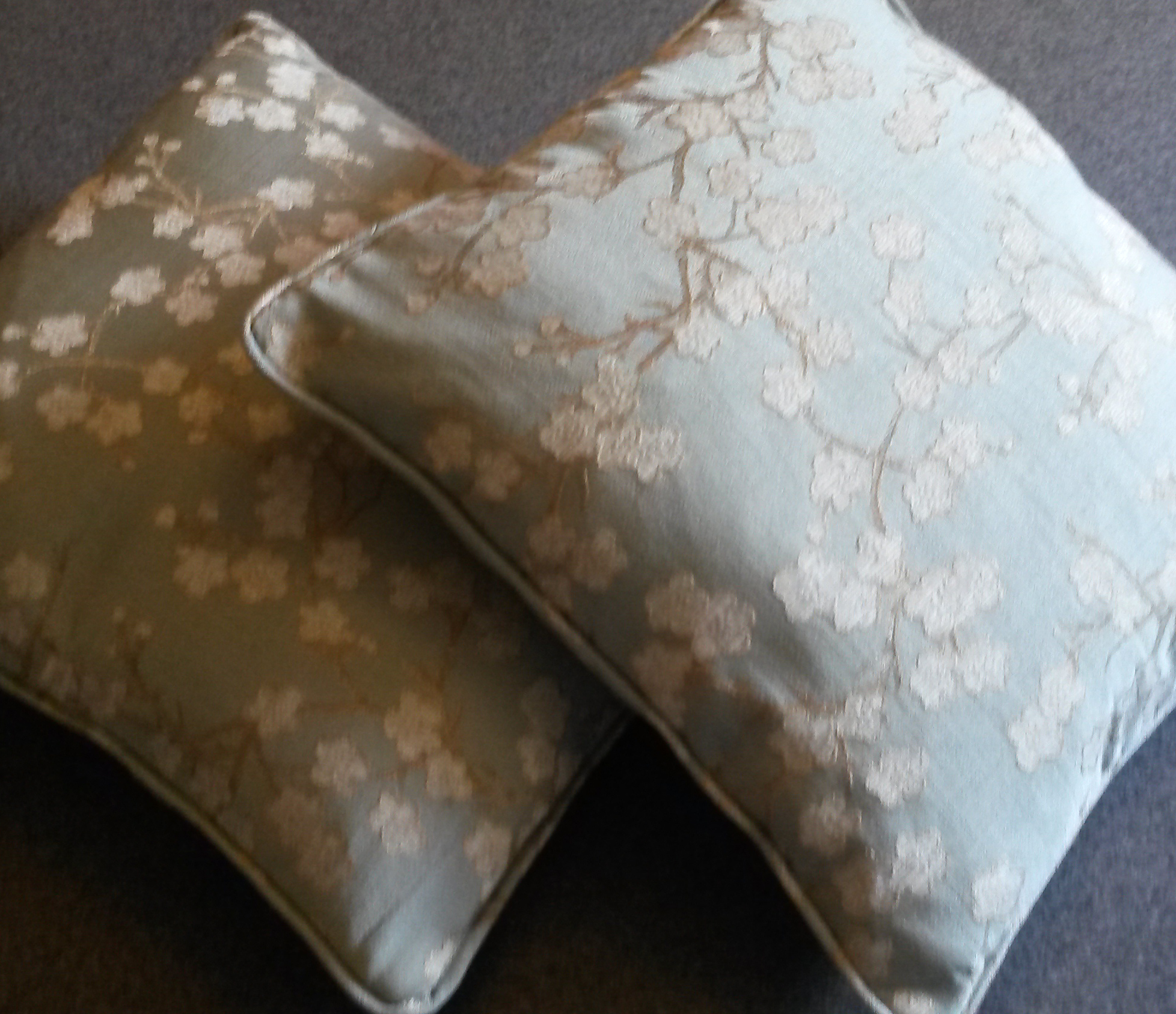 Piped and zipped cushions bespoke Winchcombe